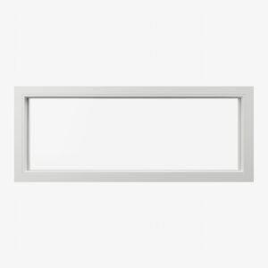 Białe Okno PCV 150x50 ujęcie od frontu
